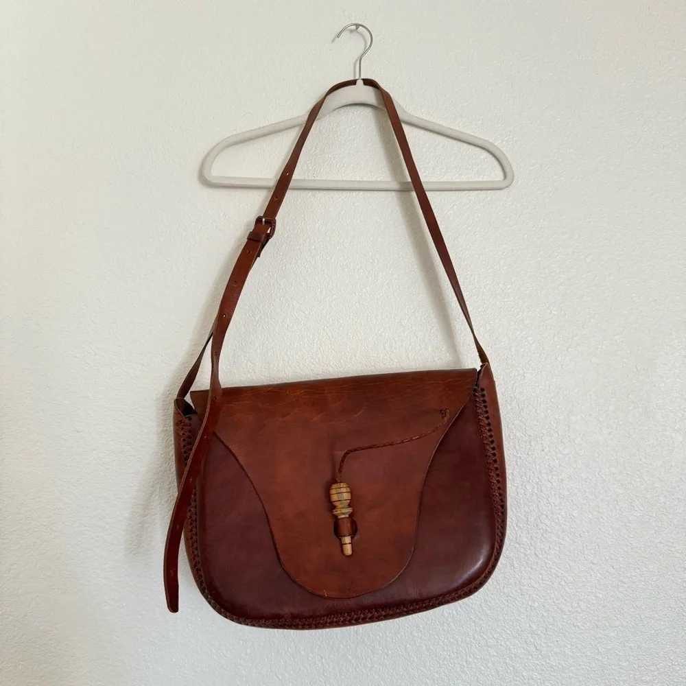 Leather satchel bag - Picture 1 of 10